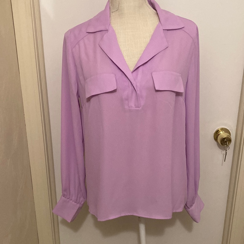 INC Pebbled Crepe Blouse